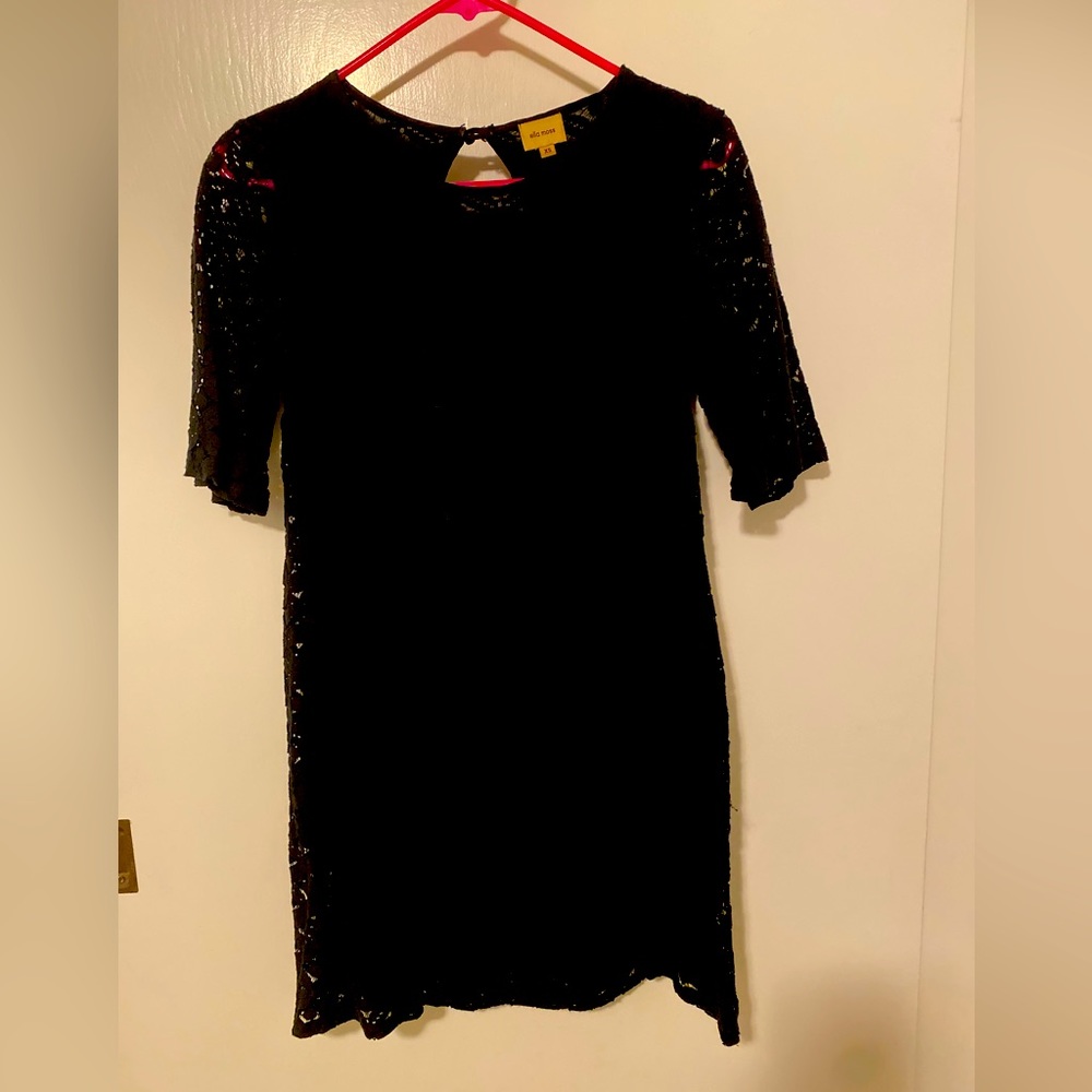 Ella Moss Black Lace Dress w/ Pockets - XS